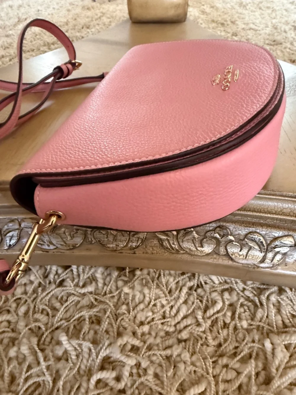 Coach Ellen Pink Crossbody Bag and Zip Around Card Case Pink Gold Hardware